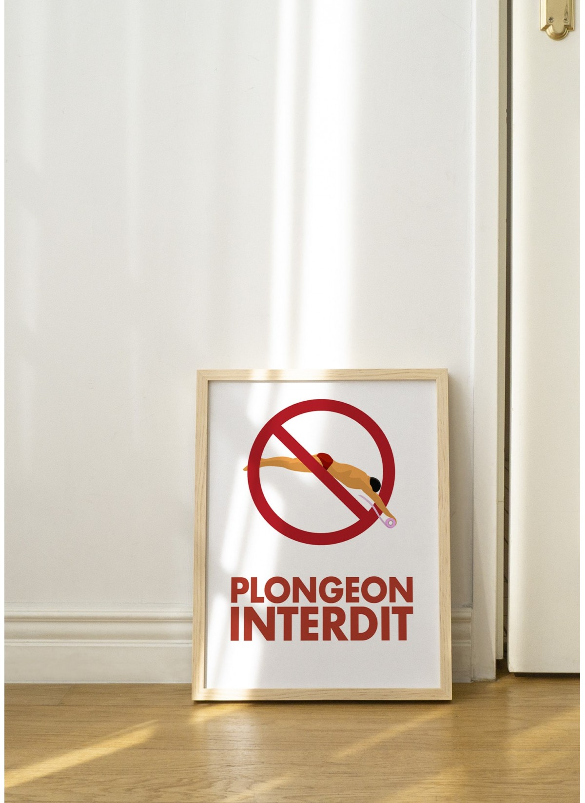 Affiche "Plongeon interdit dans les toilettes"