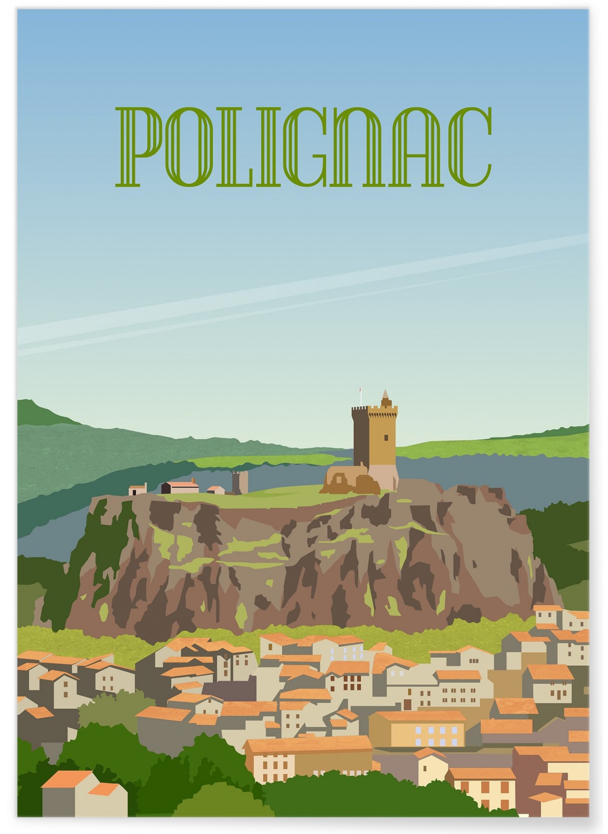 Affiche ville de Polignac
