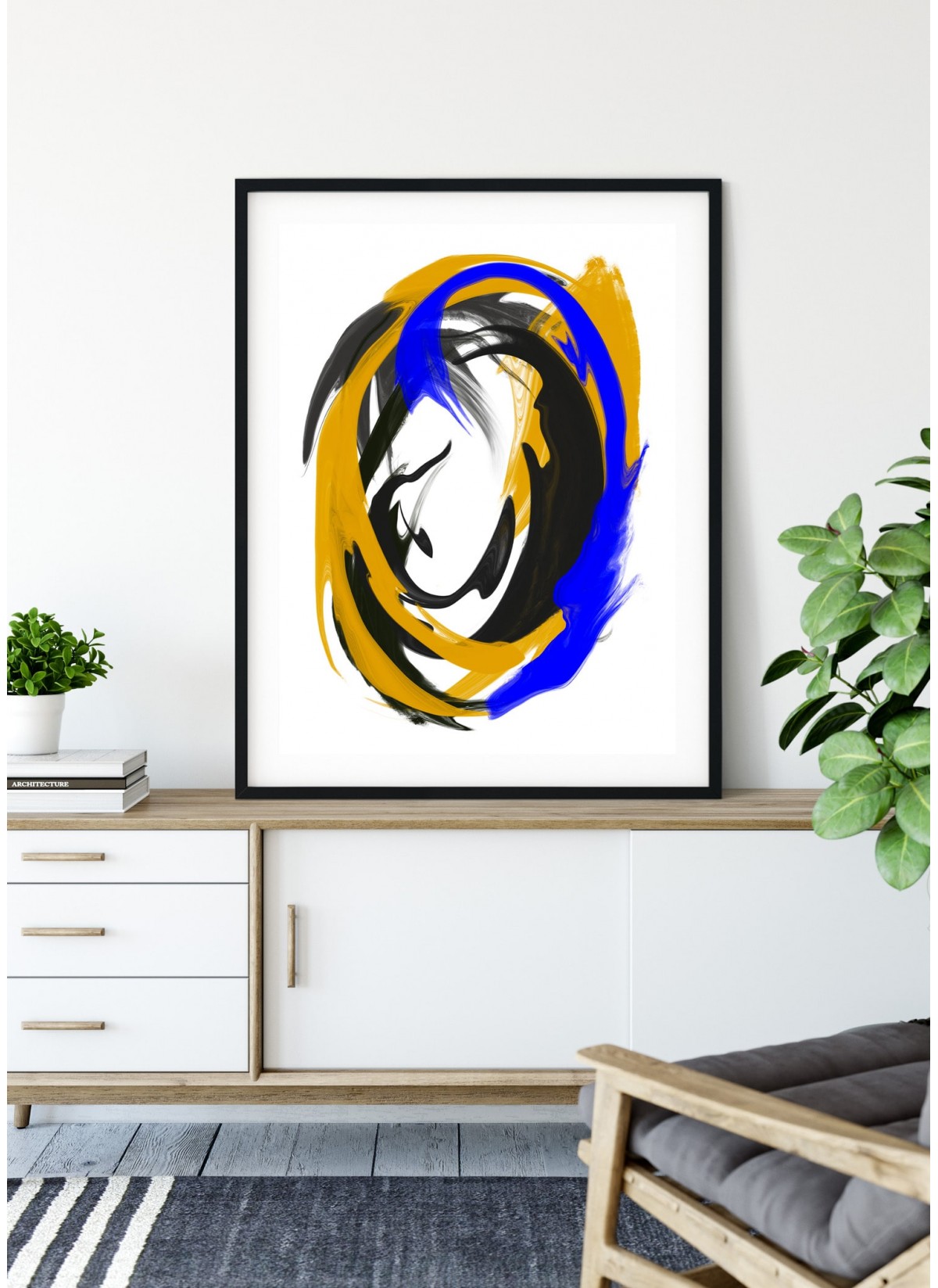 Affiche "Abstrait cercle peinture"