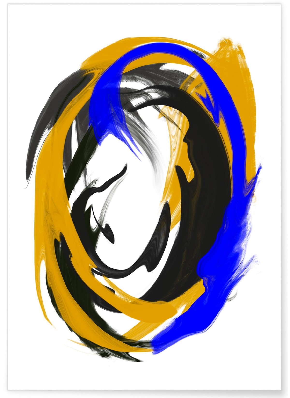 Affiche "Abstrait cercle peinture"