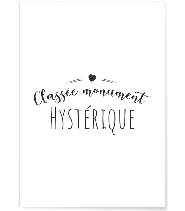 Affiche "Monument hystérique"