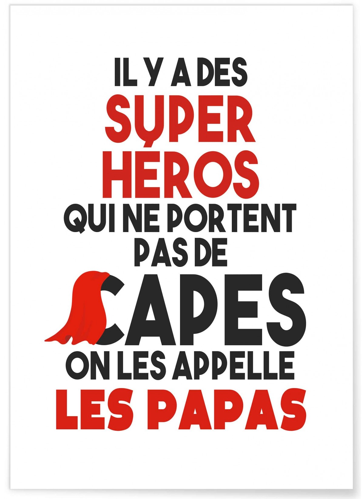 Affiche "Papas Super Héros"