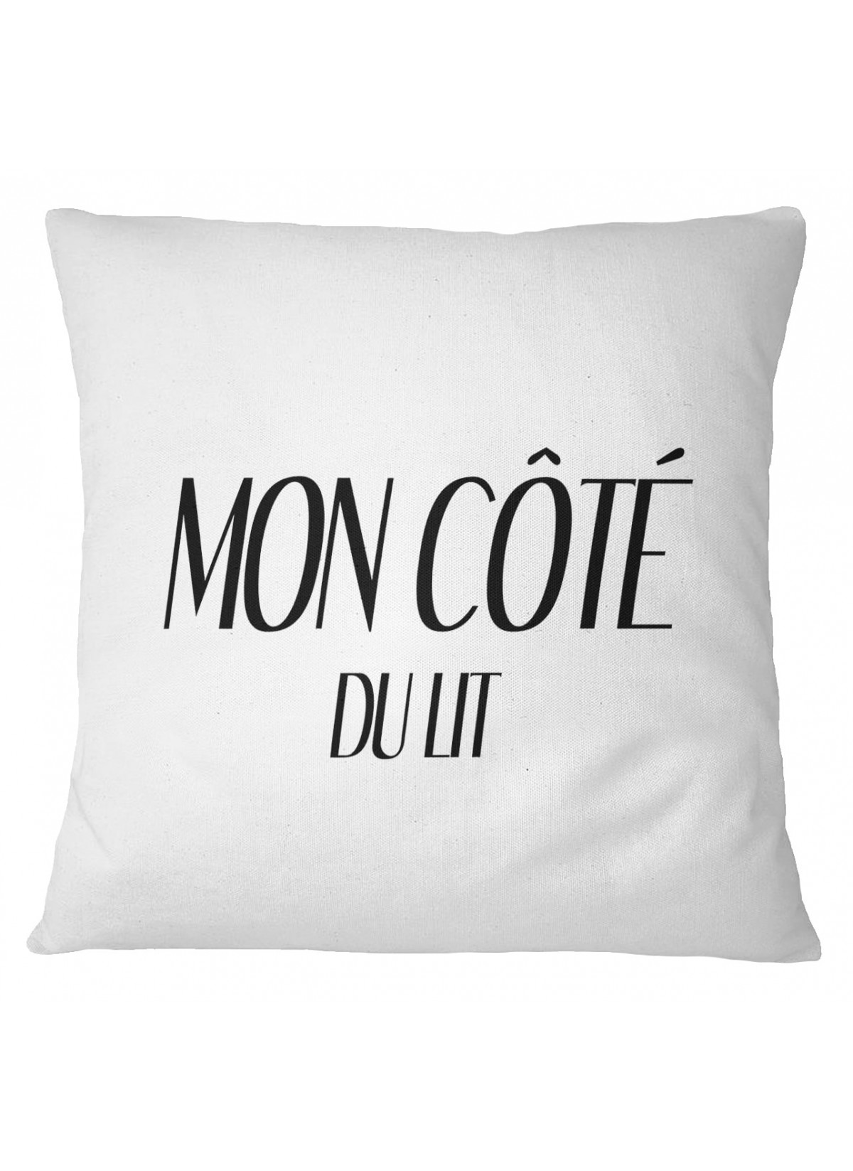 Coussin "Mon côté du lit"