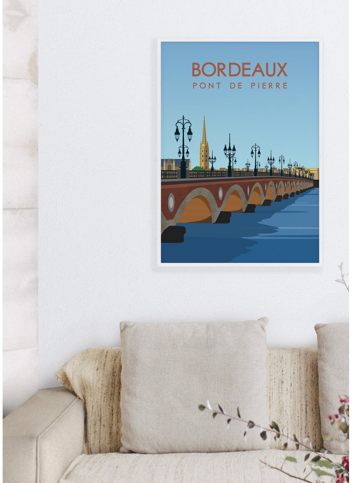 Affiche "Bordeaux - Pont de pierre"