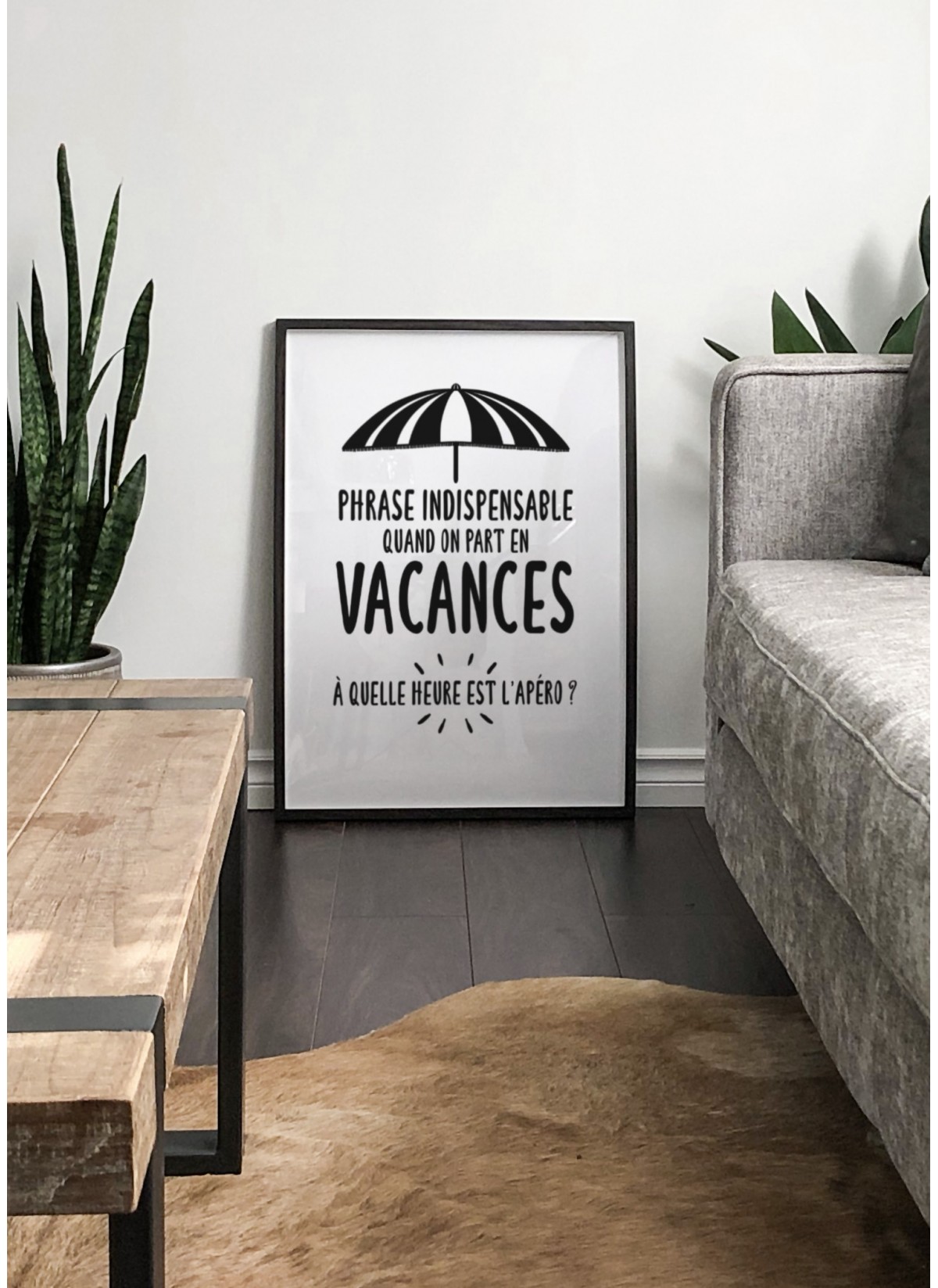Affiche "Phrase Vacances"