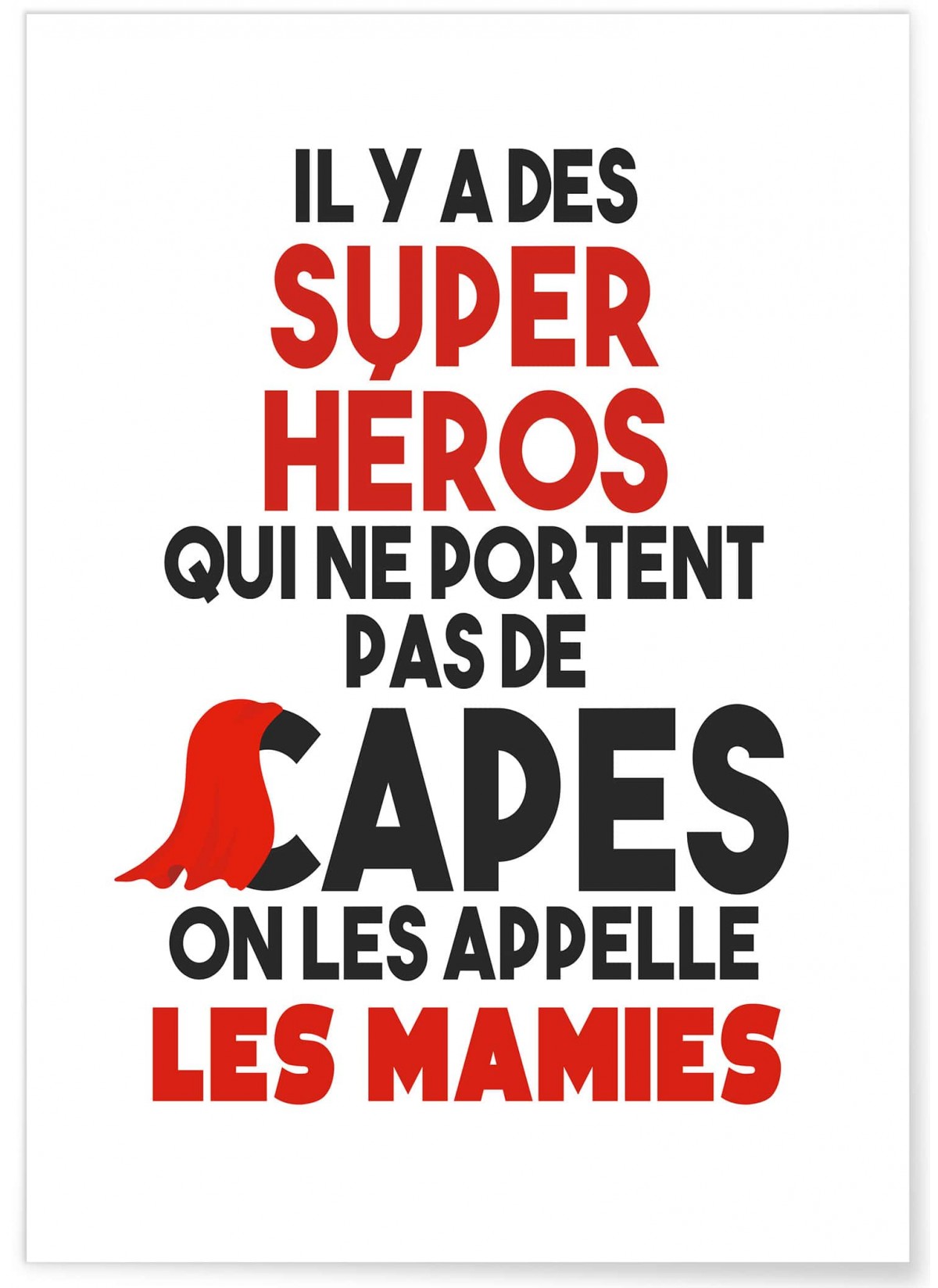 Affiche "Mamies Super Héros"