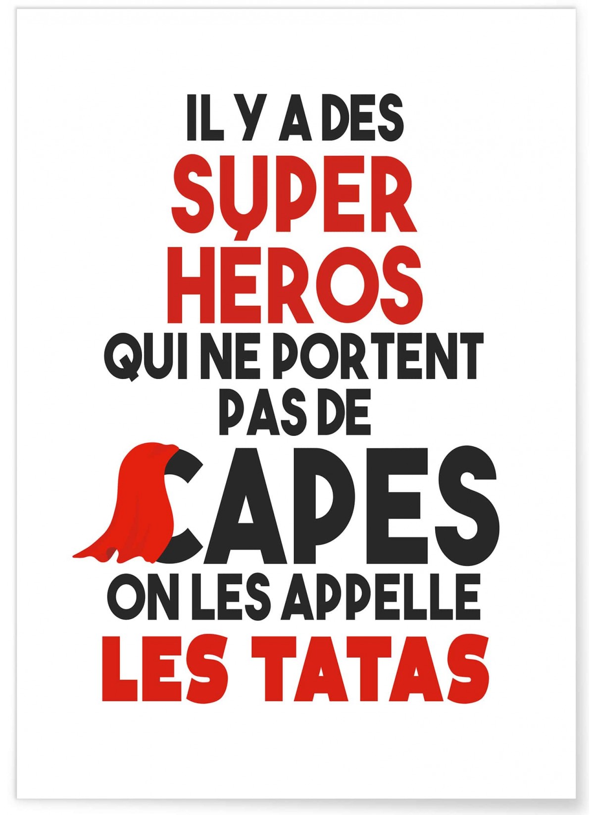 Affiche "Tatas Super Héros"
