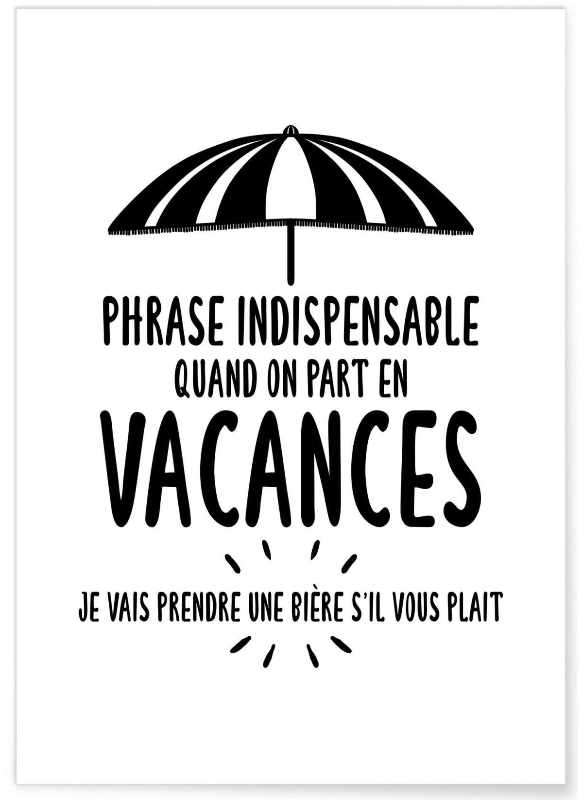 Affiche "Phrase Vacances 2"