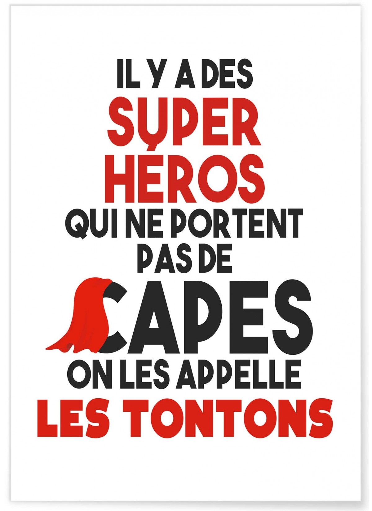 Affiche "Tontons Super Héros"