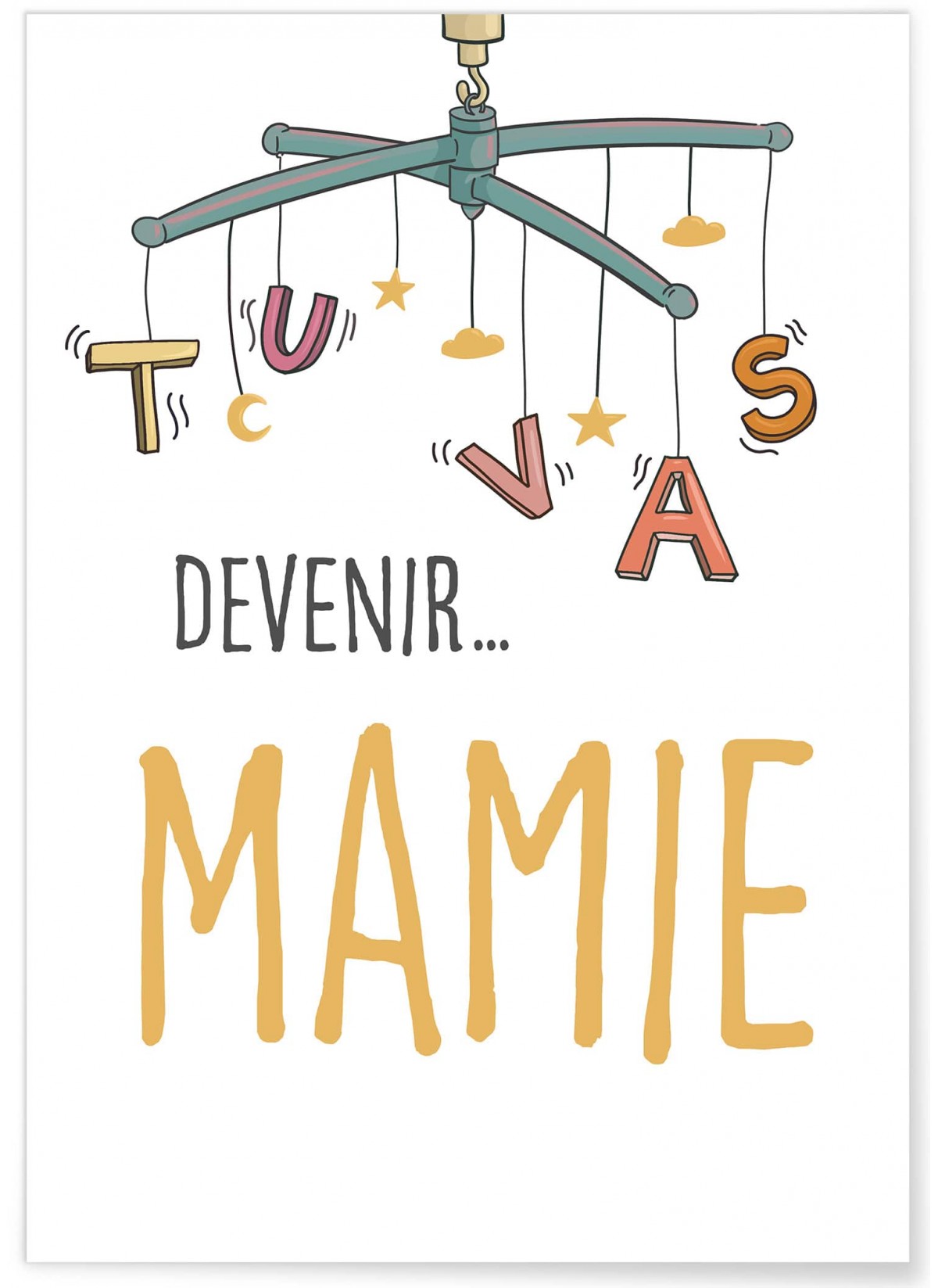 Affiche "Tu vas devenir MAMIE"
