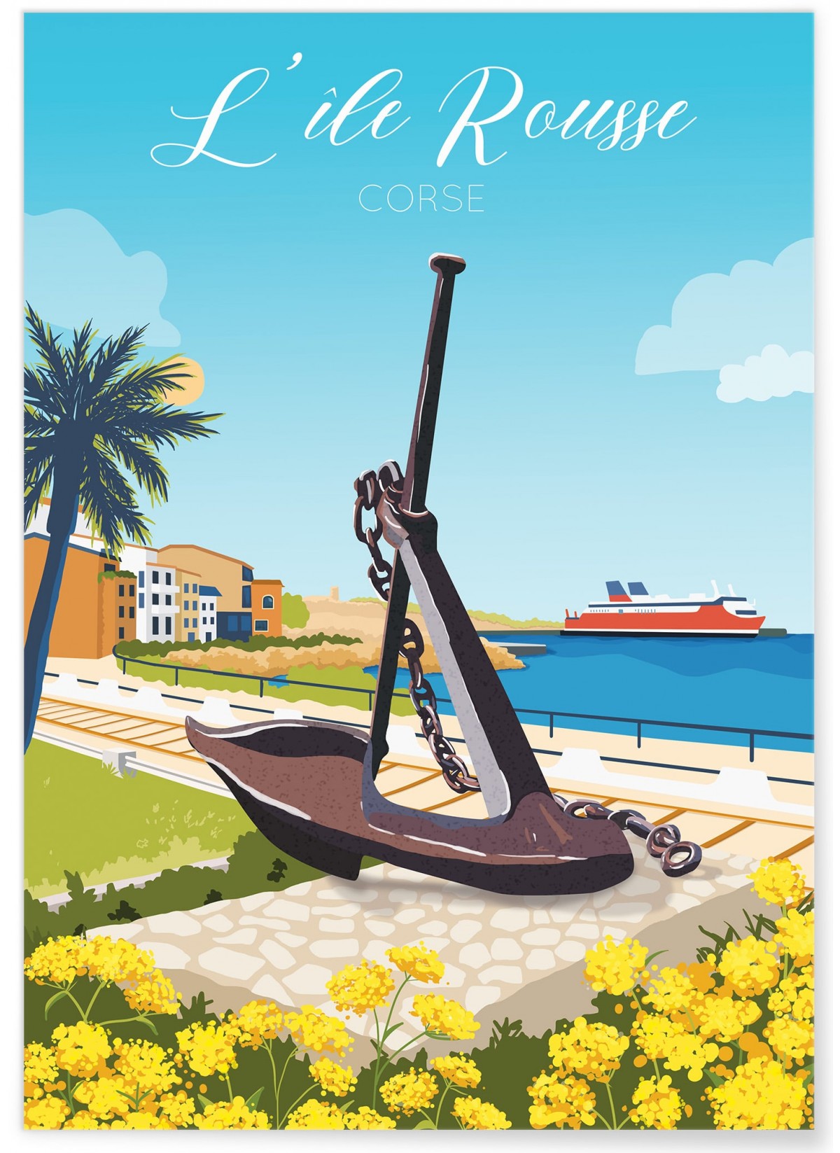 Affiche "Corse - L'île Rousse"
