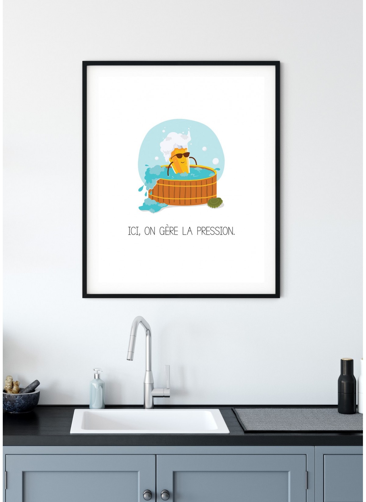 Affiche "Ici on gère la pression"