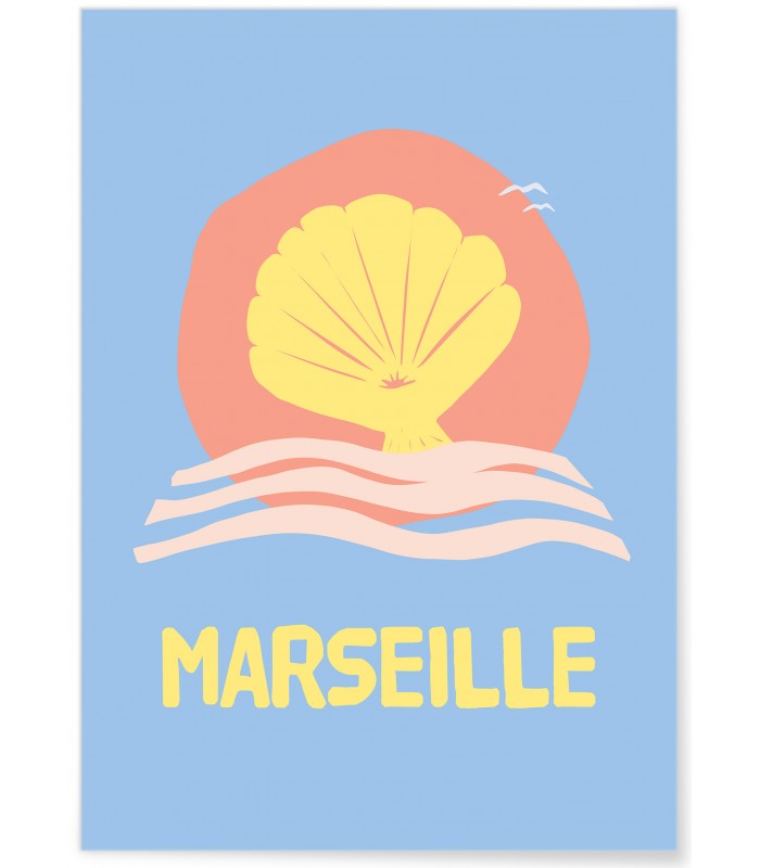 Affiche Minimaliste Marseille