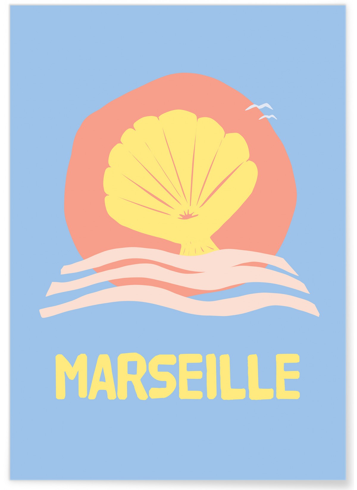 Affiche Minimaliste Marseille