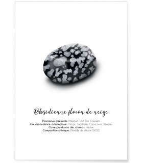 Affiche Obsidienne flocon de neige