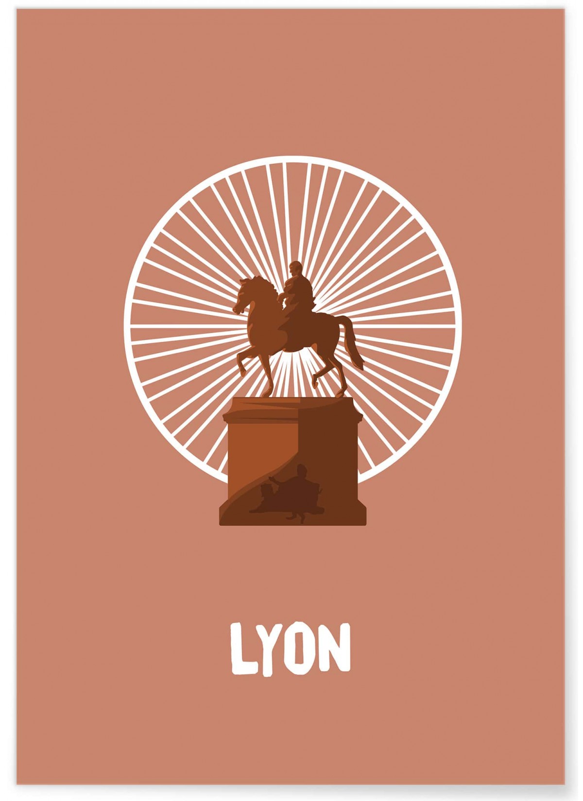 Affiche ville Minimaliste Lyon