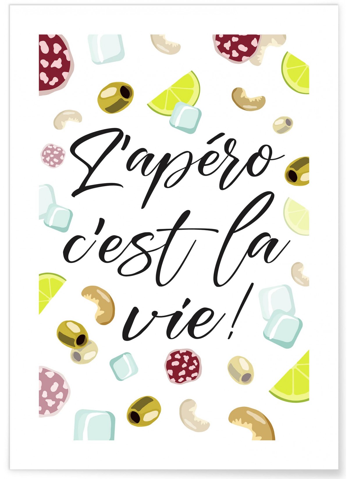 Affiche "L'apéro c'est la vie"