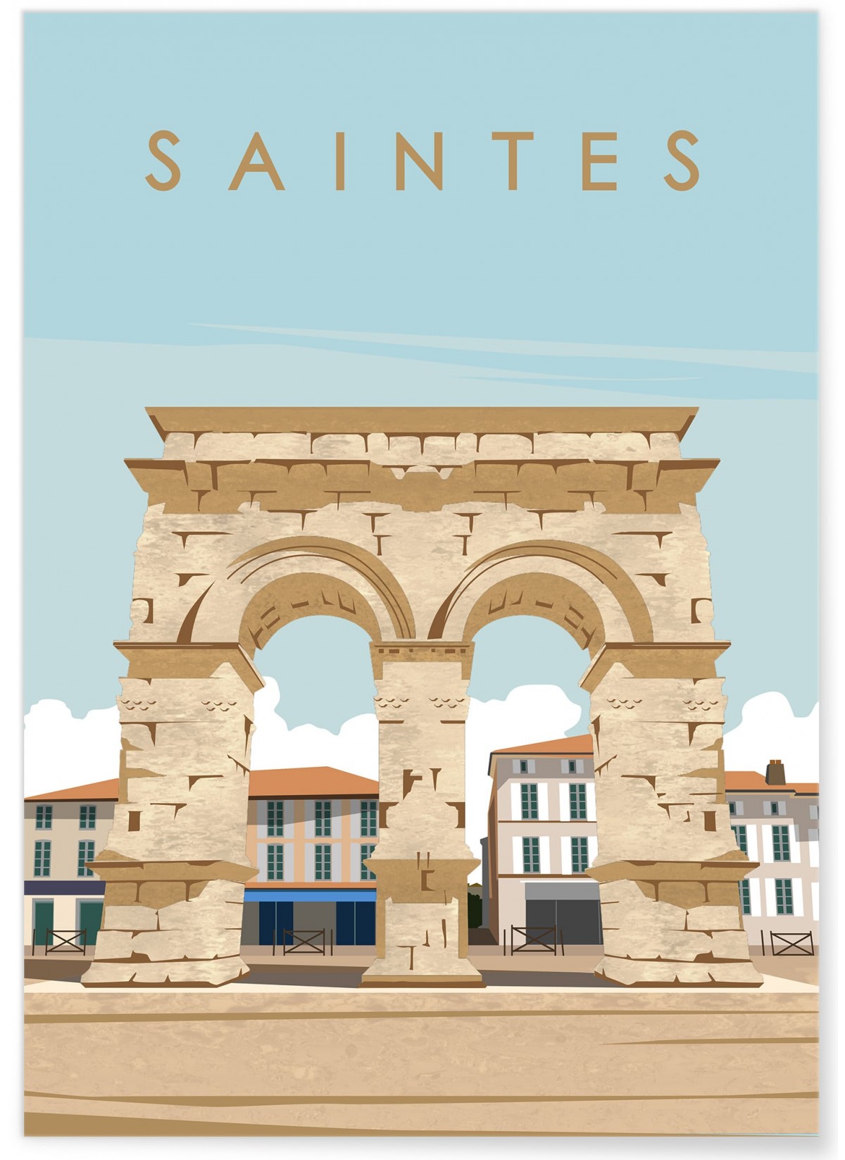 Affiche ville Saintes