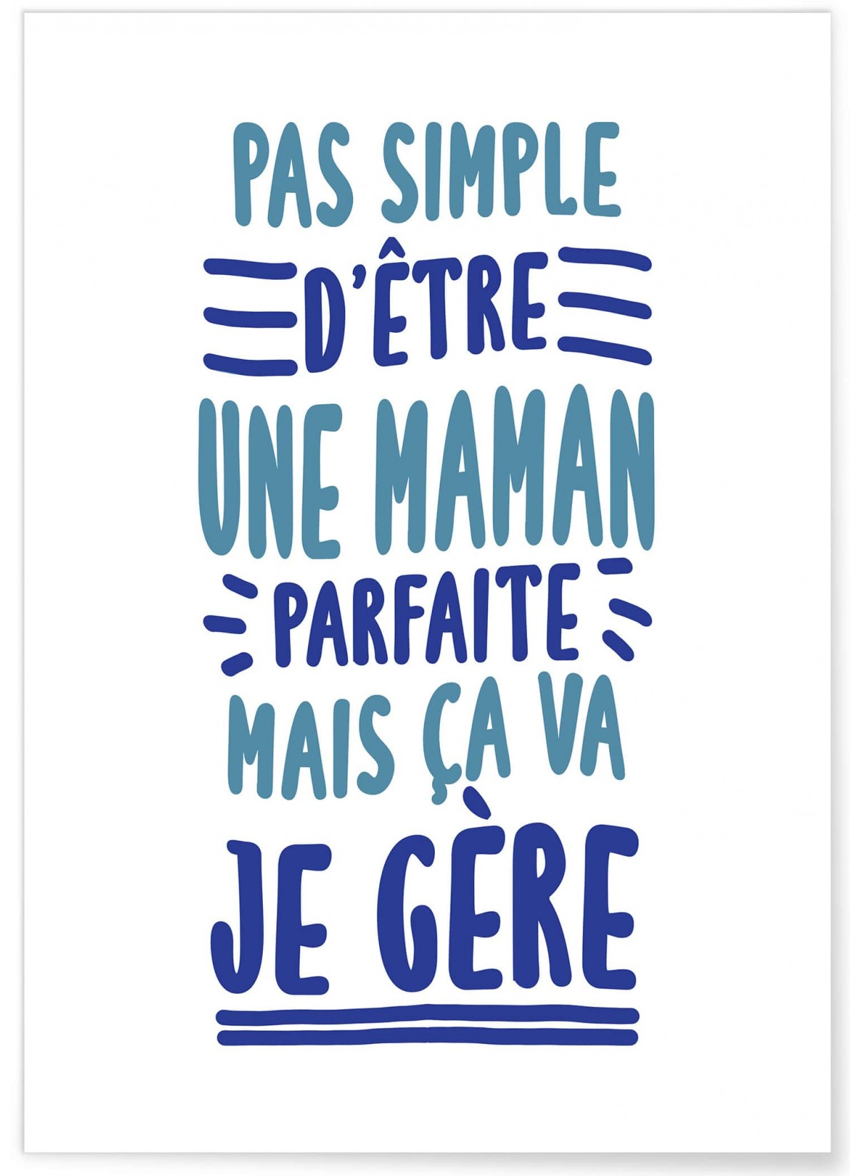 Affiche Pas simple Maman