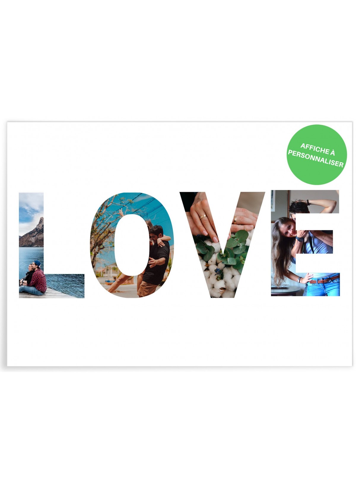 Affiche "Love" photos personnalisable
