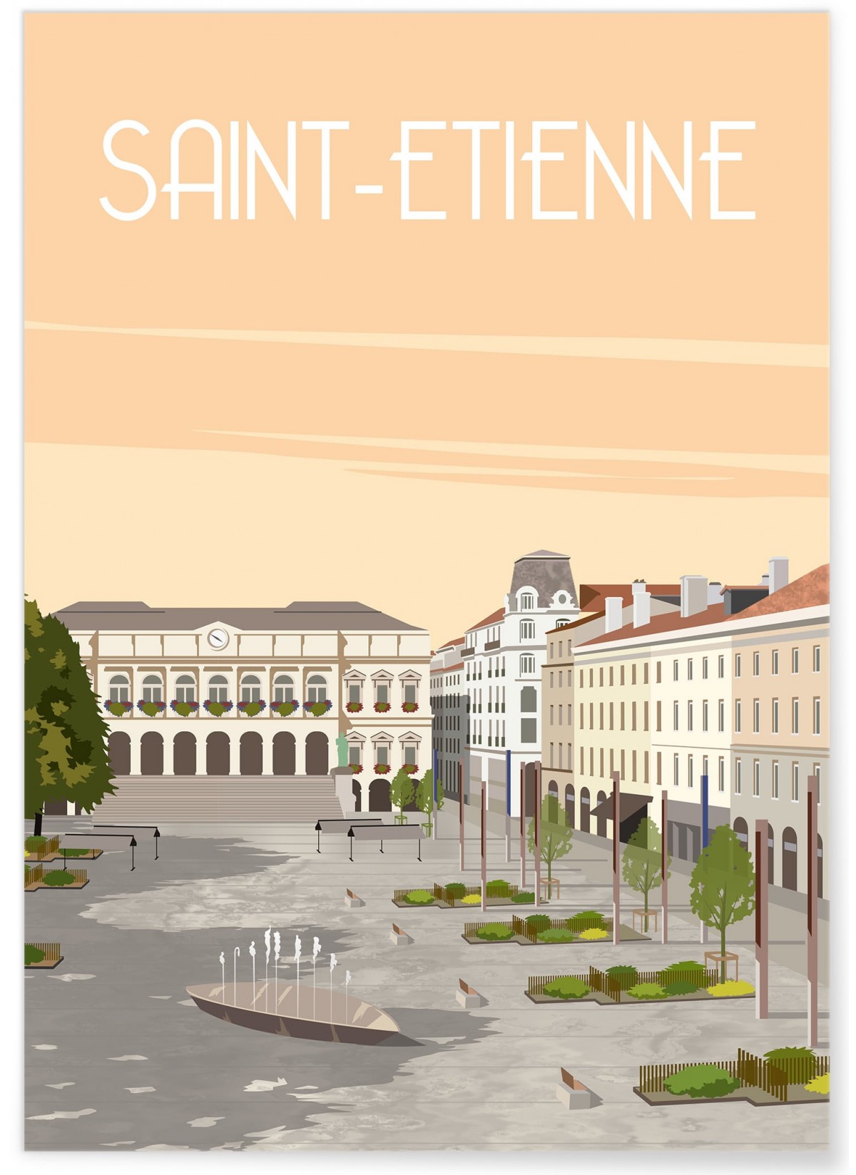 Affiche ville Saint-Étienne 2