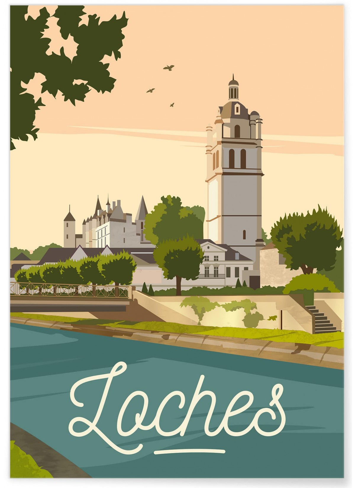 Affiche ville Loches
