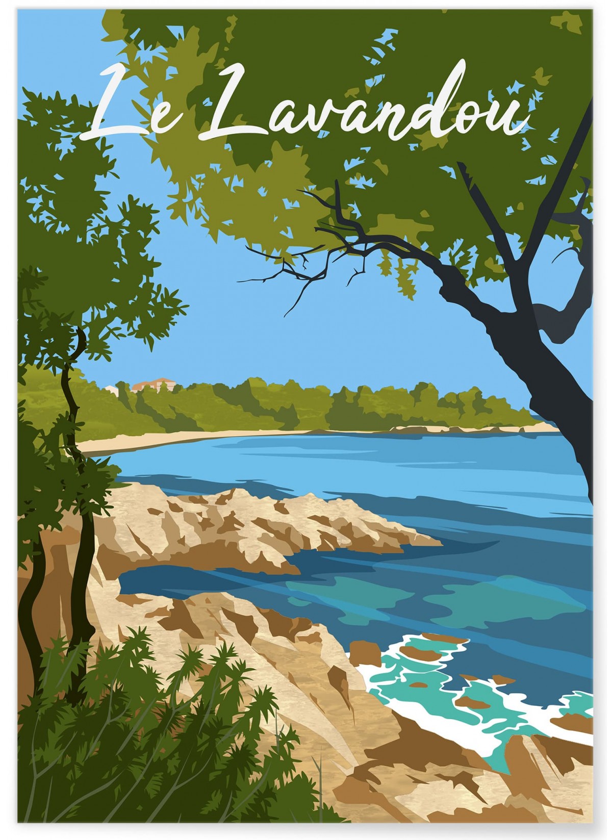 Affiche ville Le Lavandou