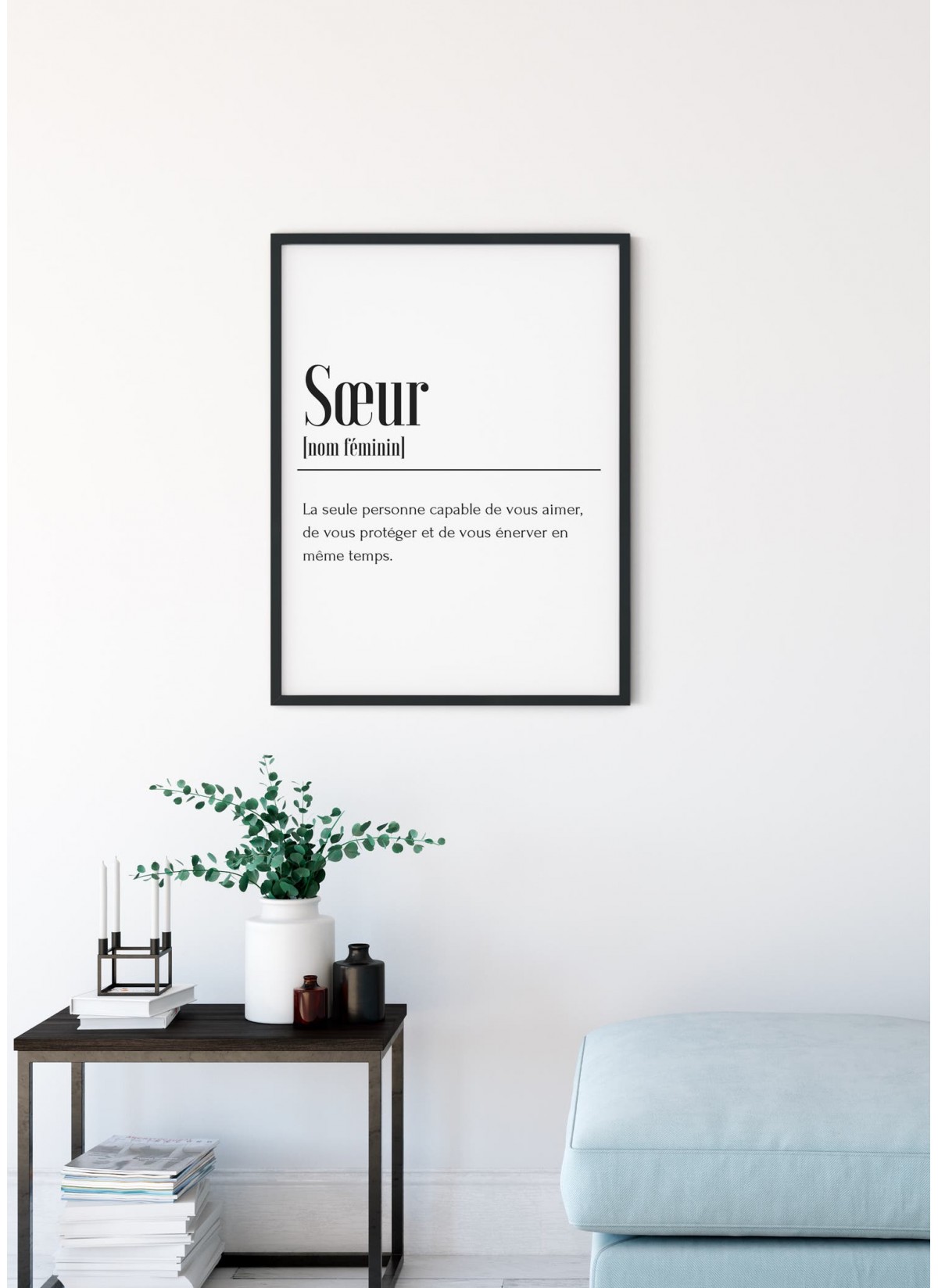 Affiche Définition Soeur, cadeau original | L’Afficherie