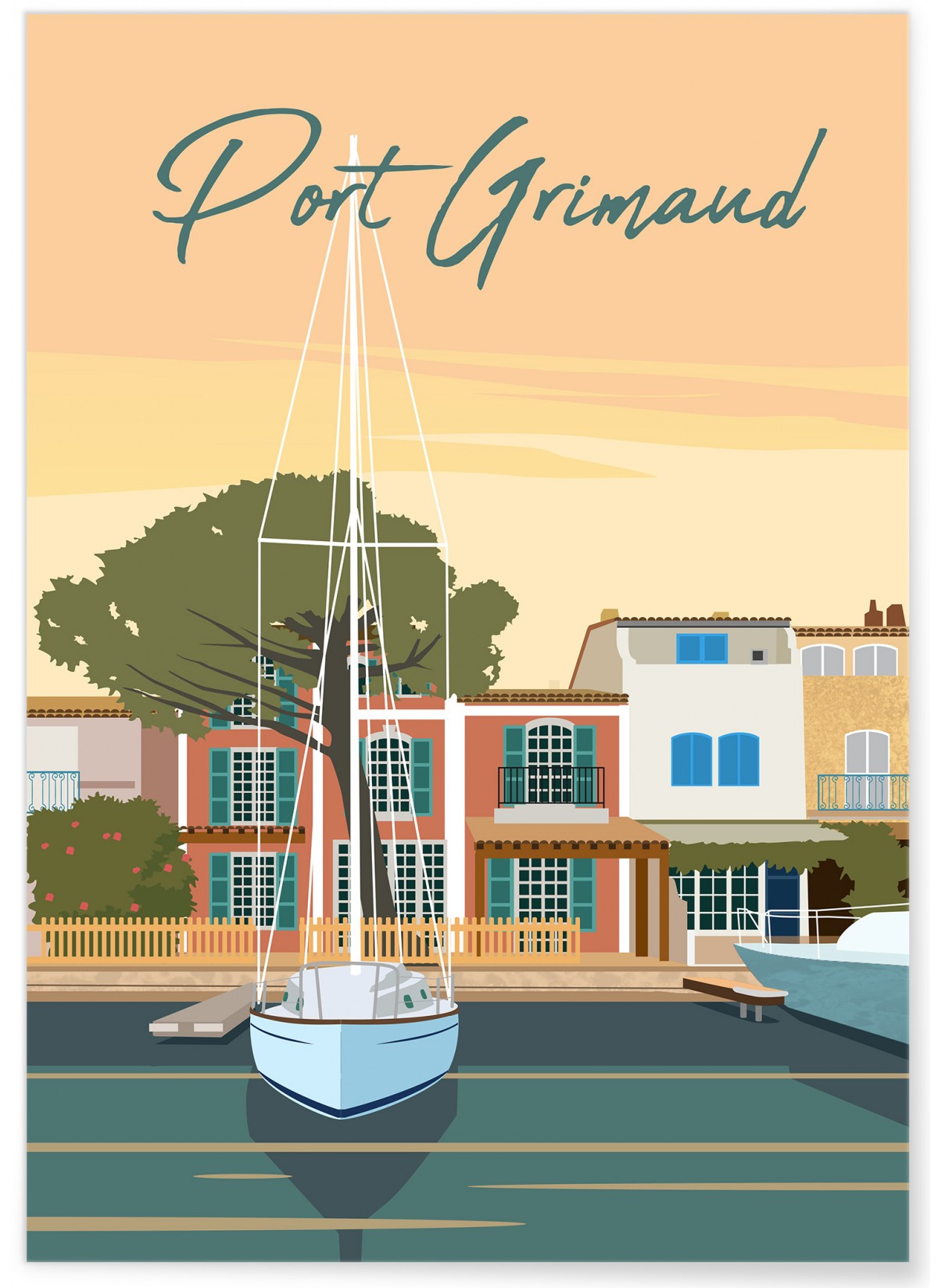 Affiche ville Port Grimaud