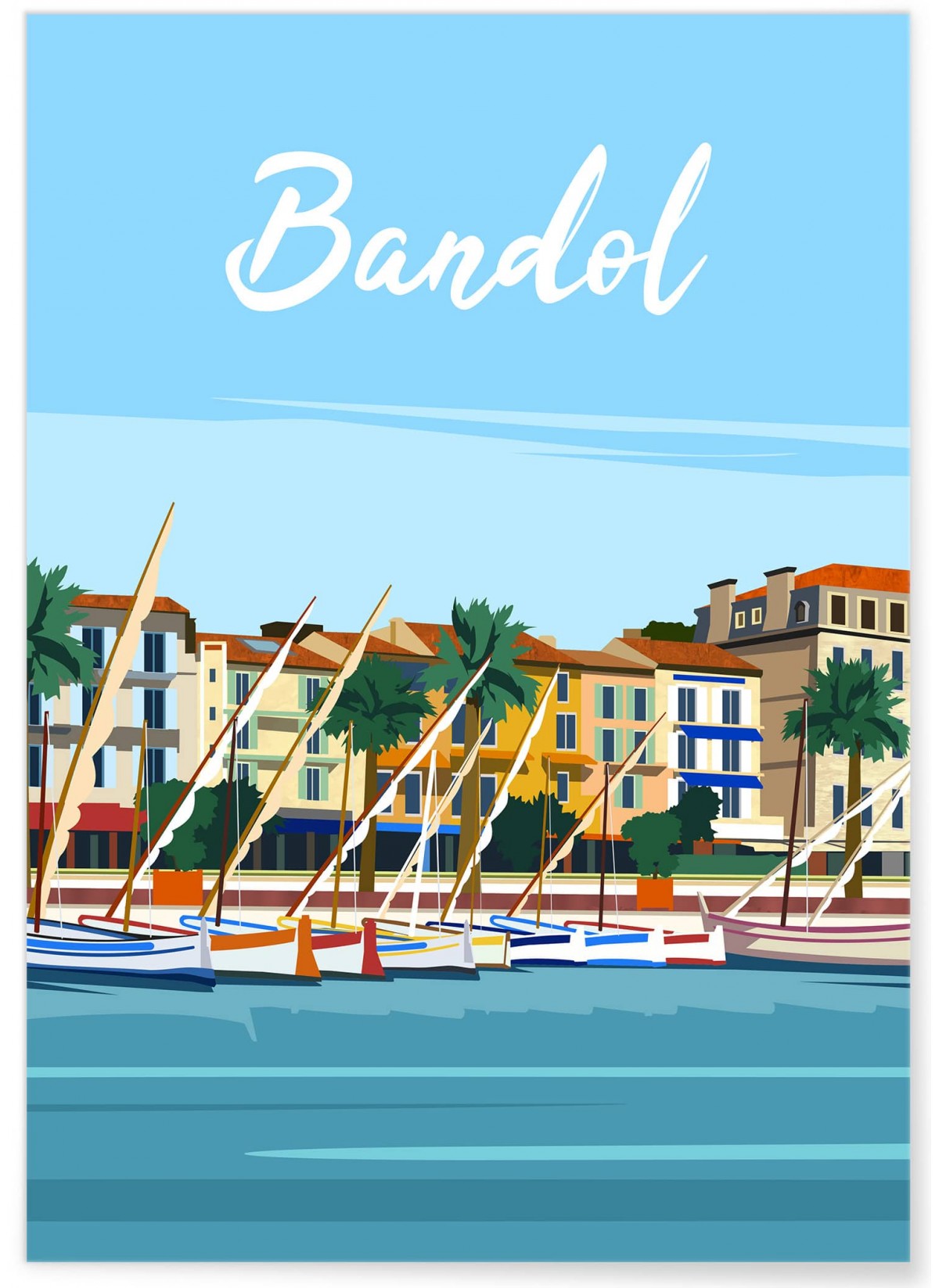 Affiche ville Bandol