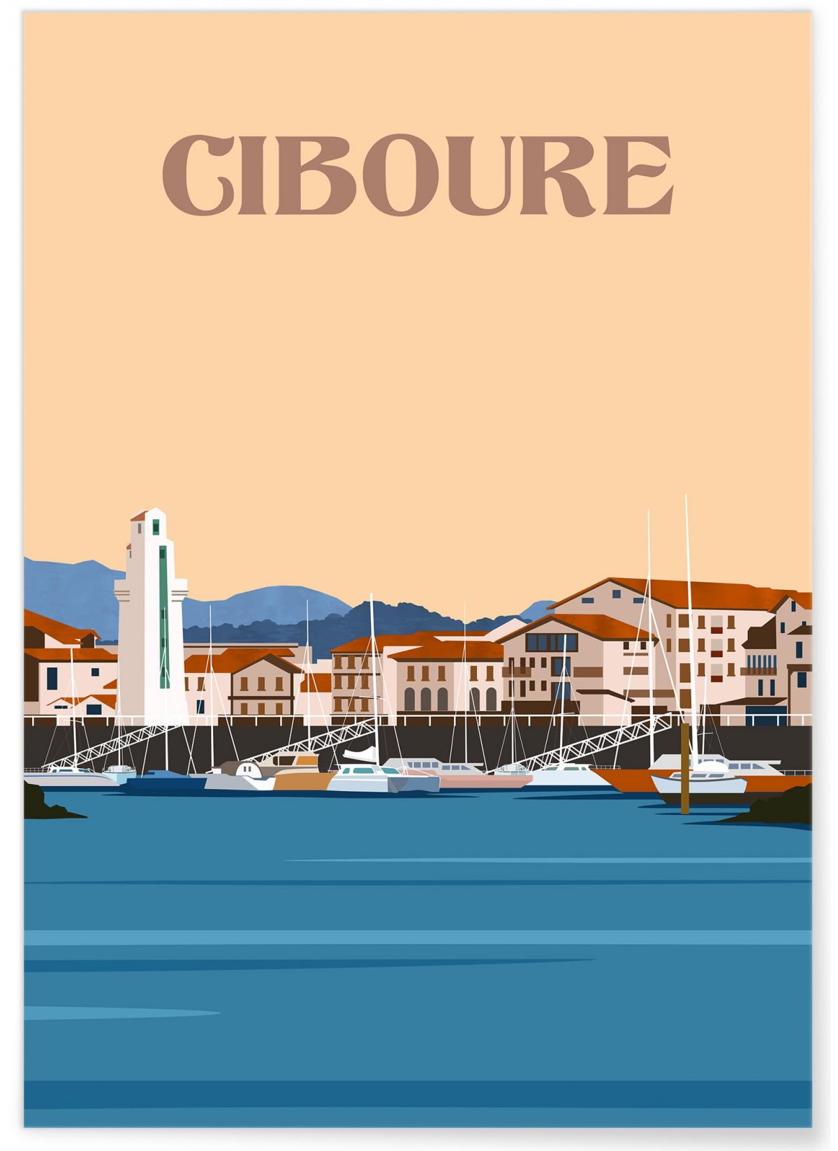 Affiche ville Ciboure