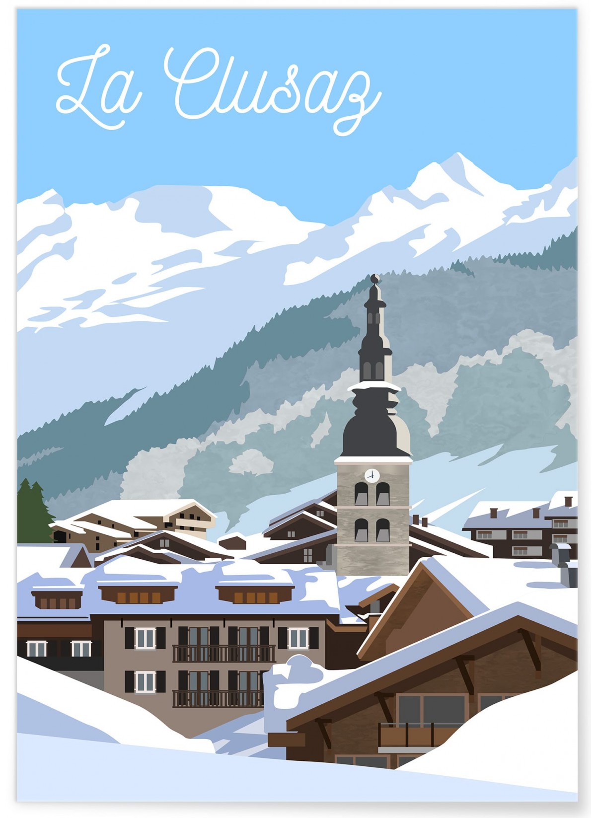 Affiche ville La Clusaz