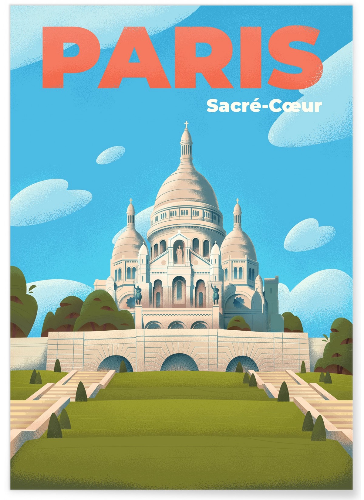 Affiche ville Paris - Sacré Cœur