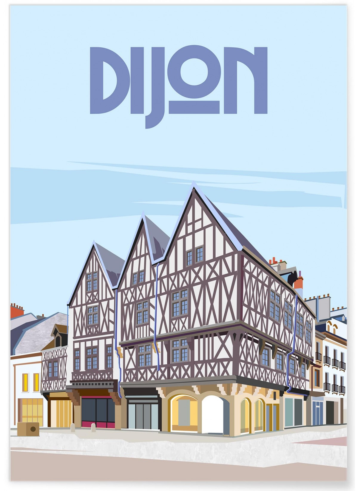 Affiche ville Dijon 2