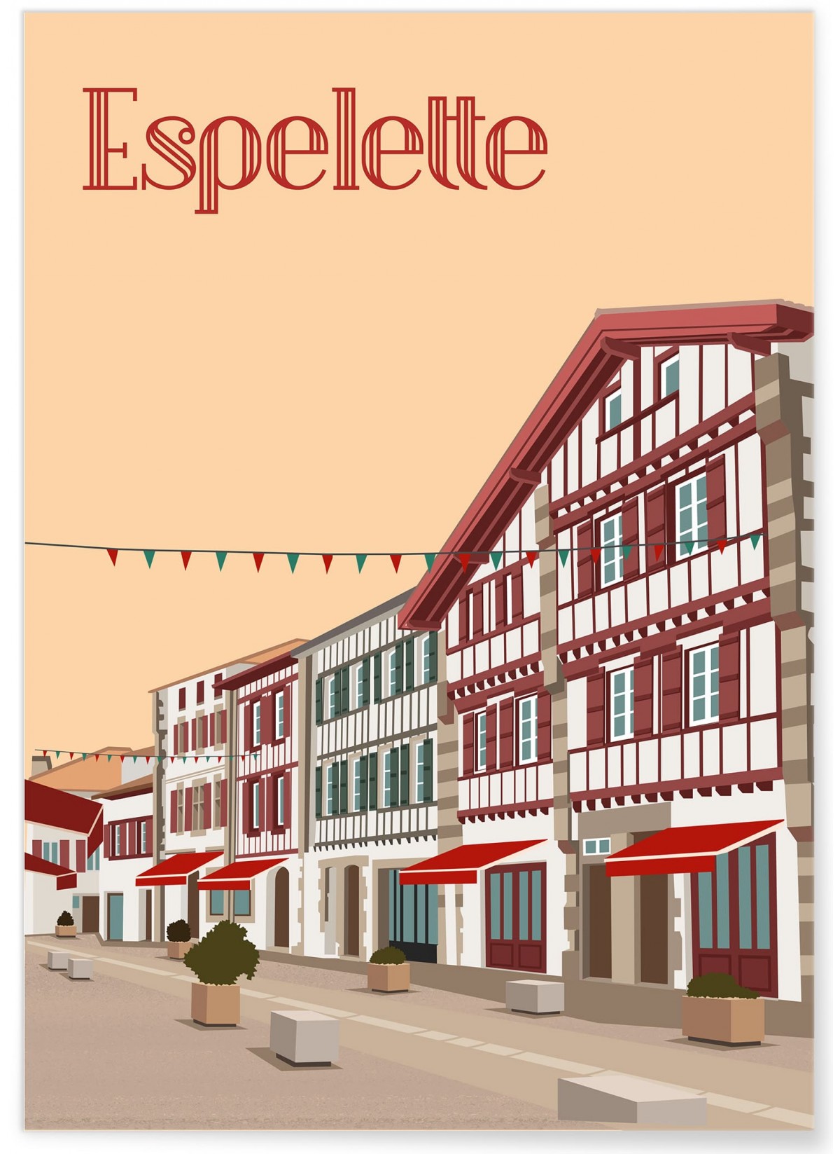 Affiche ville Espelette