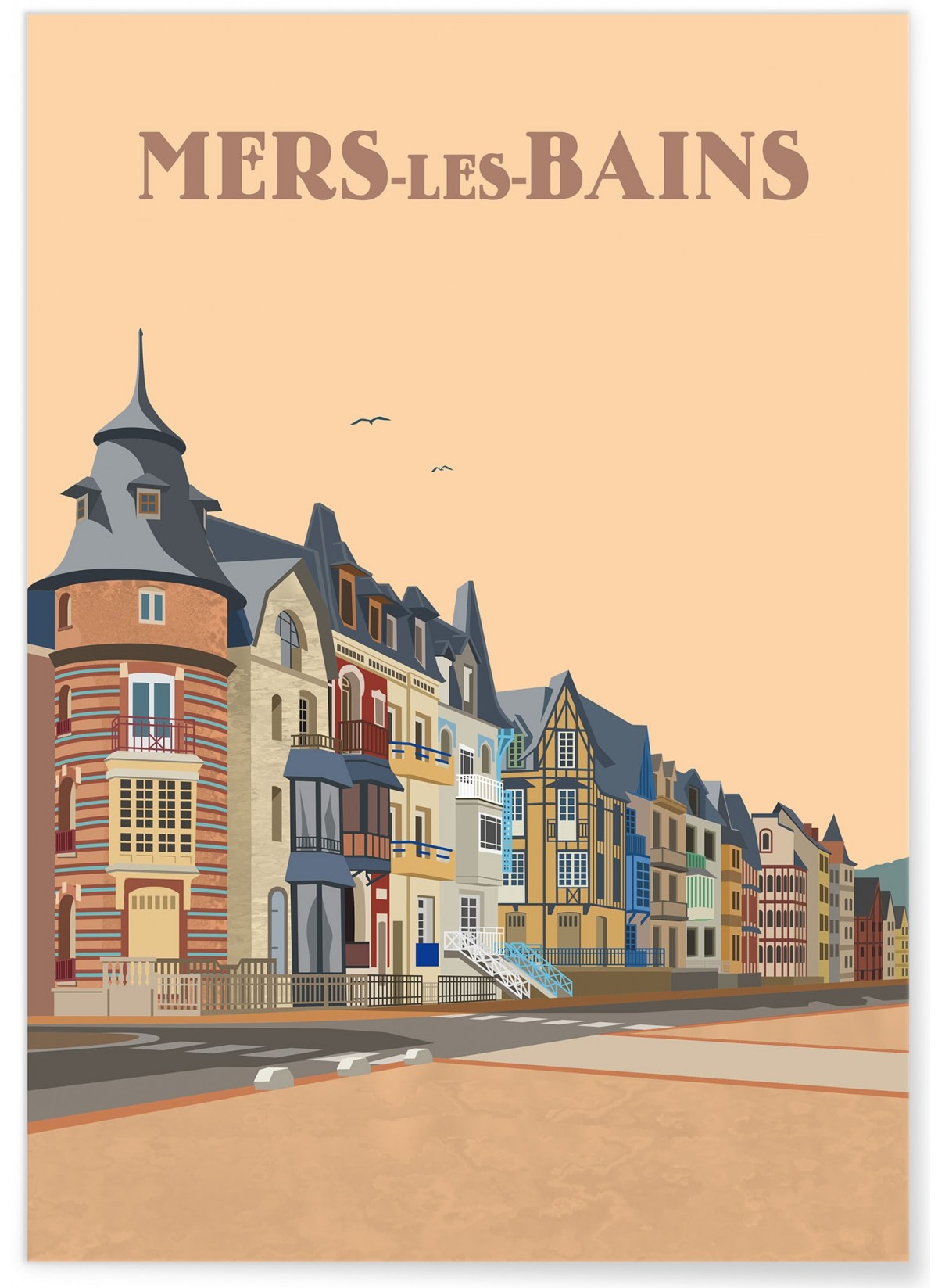 Affiche ville Mers-les-Bains