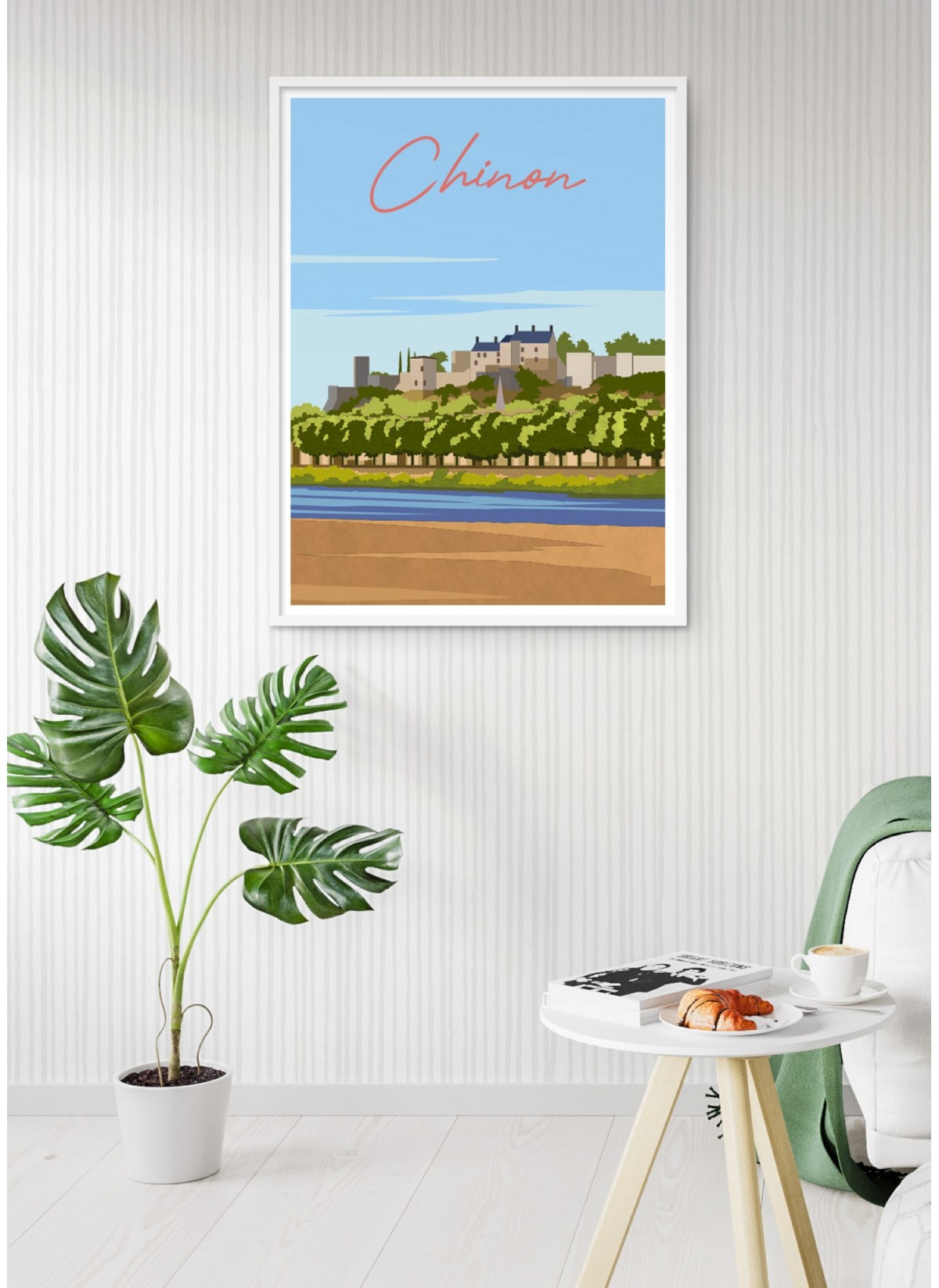 Affiche ville Chinon