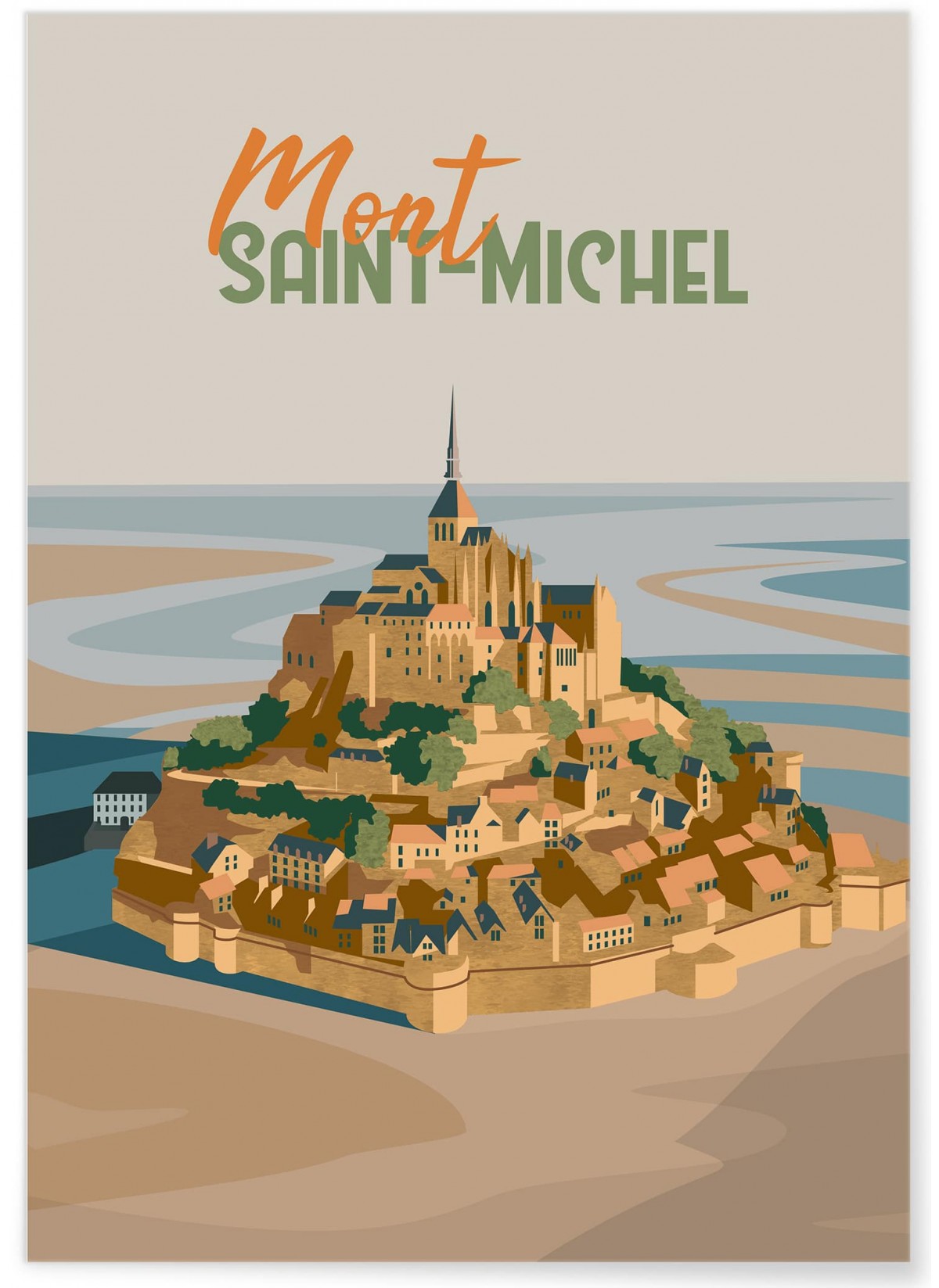 Affiche ville Mont-Saint-Michel 2