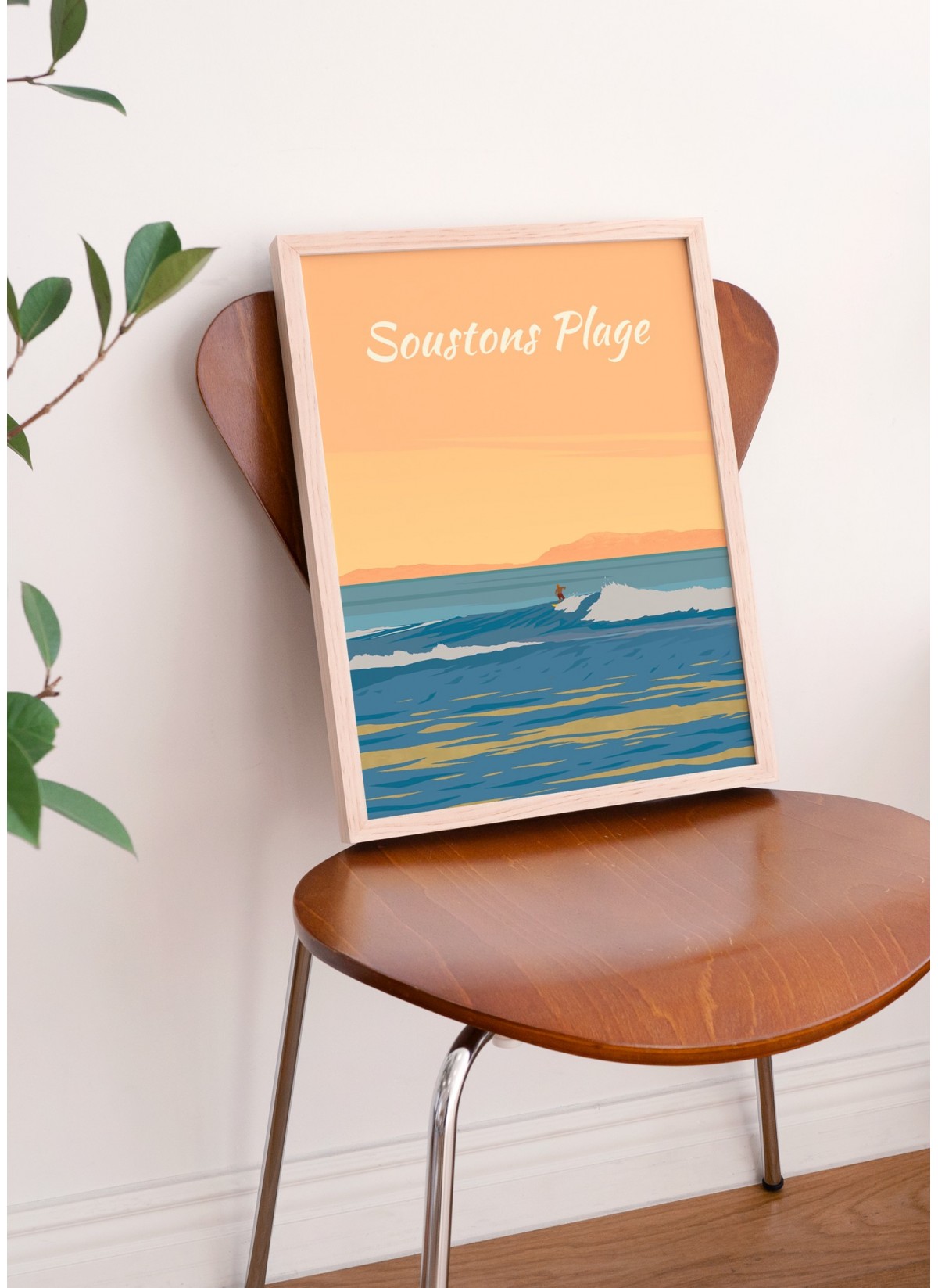Affiche ville Soustons Plage