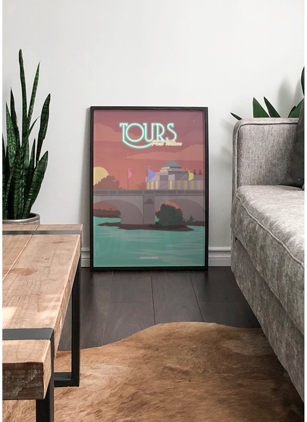 Affiche ville Tours : Pont Wilson