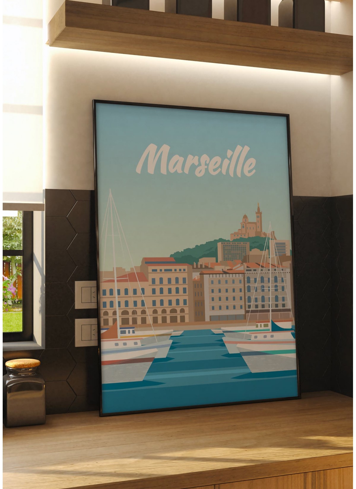 Affiche ville Marseille, idée cadeau|  L’Afficherie