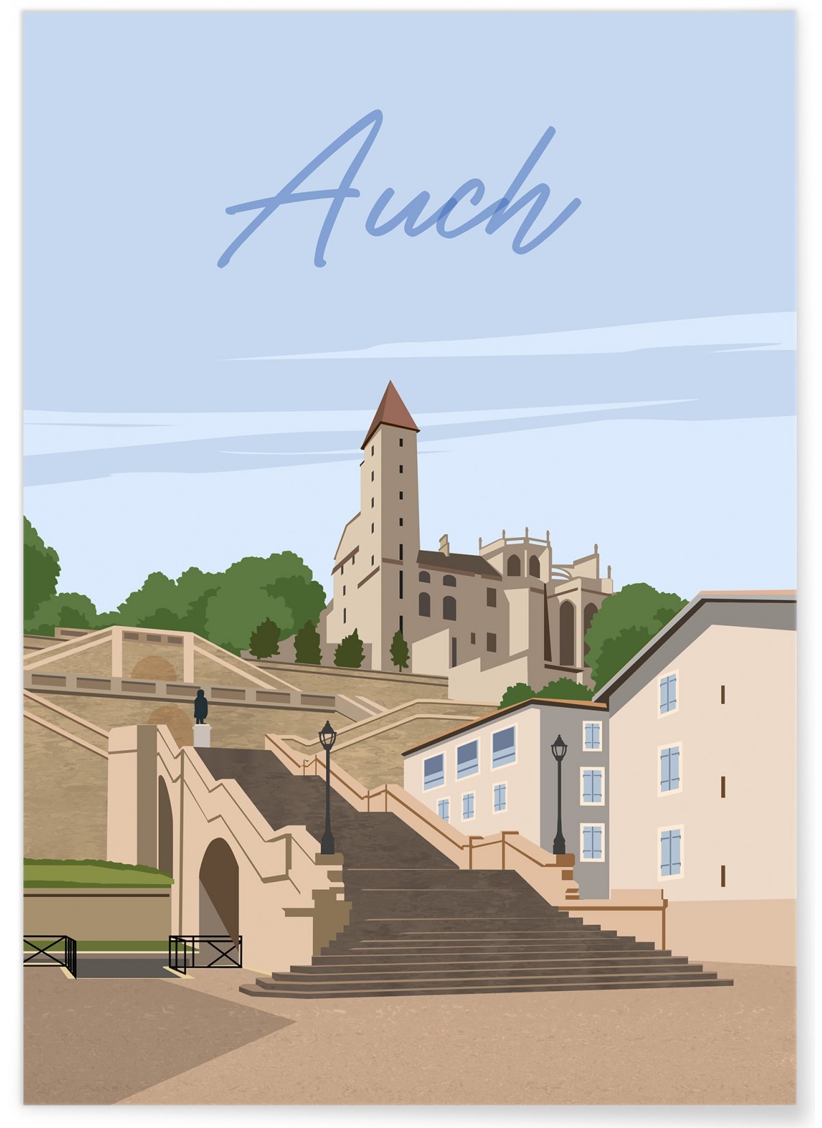 Affiche ville Auch