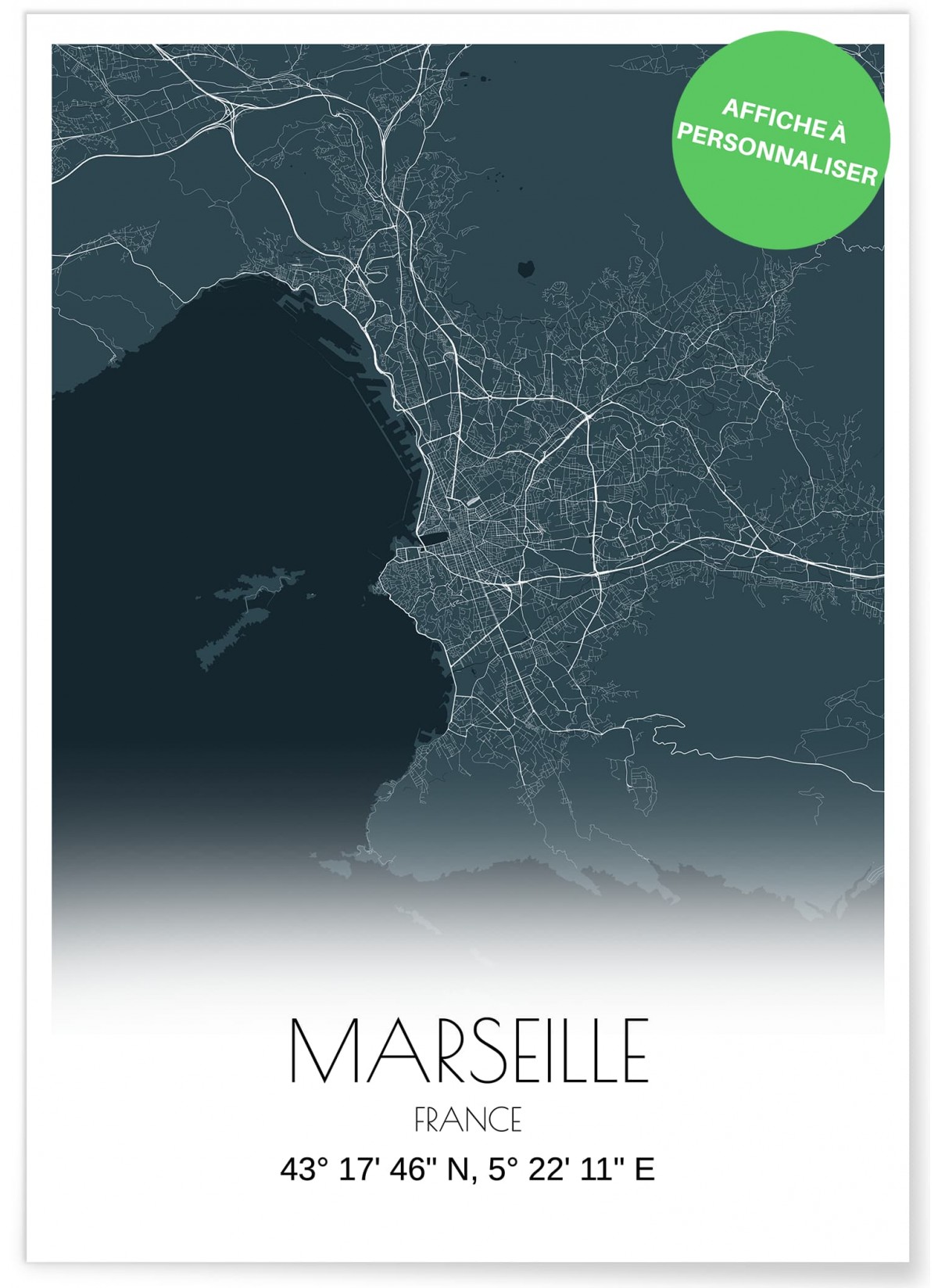 Affiche carte de ville : créez votre carte personnalisée | L’Afficherie