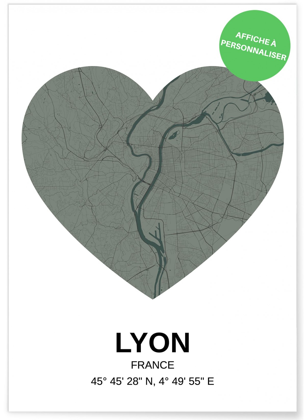 Affiche carte de ville : créez votre carte personnalisée | L’Afficherie