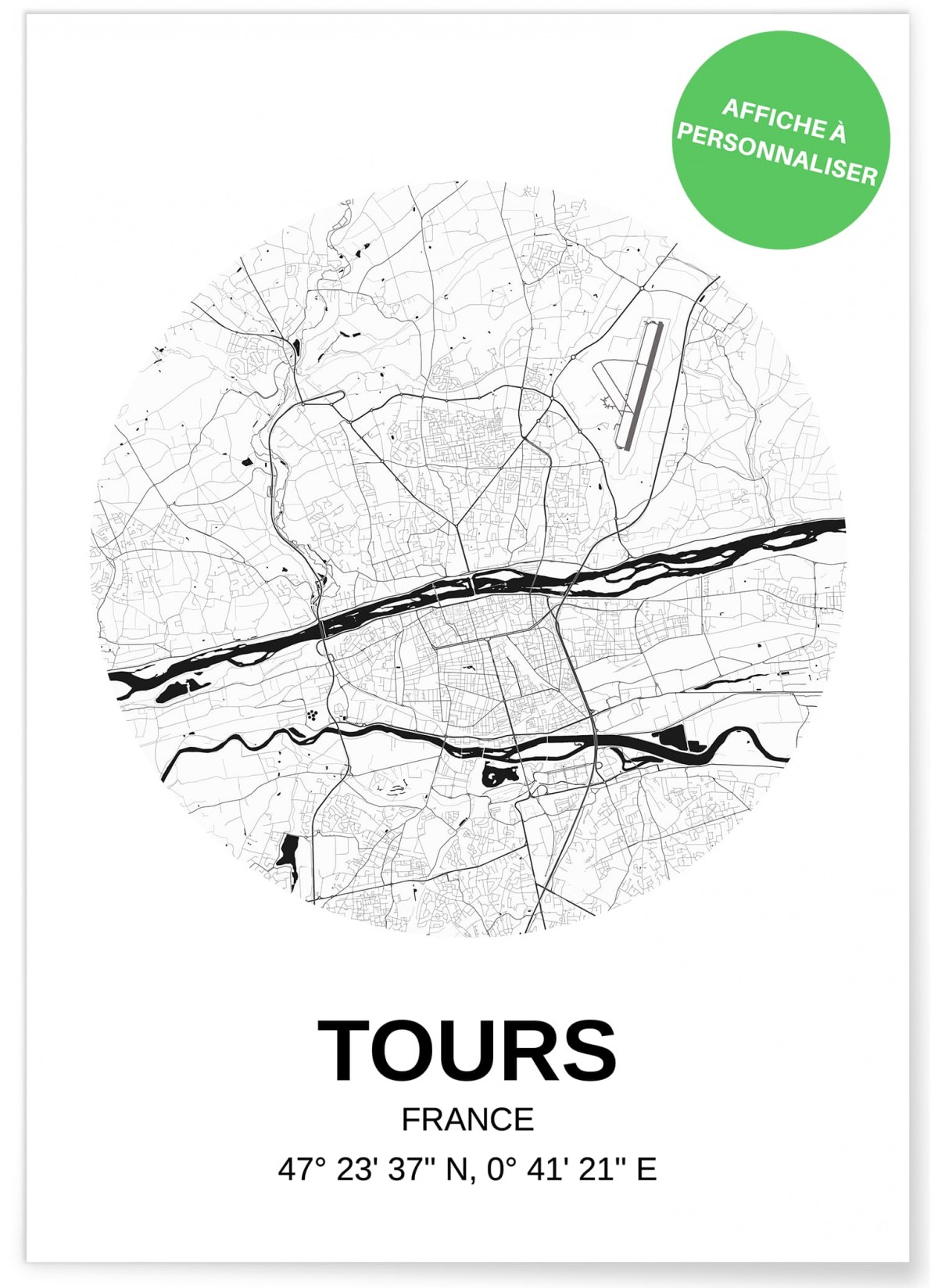 Affiche carte de ville : créez votre carte personnalisée | L’Afficherie