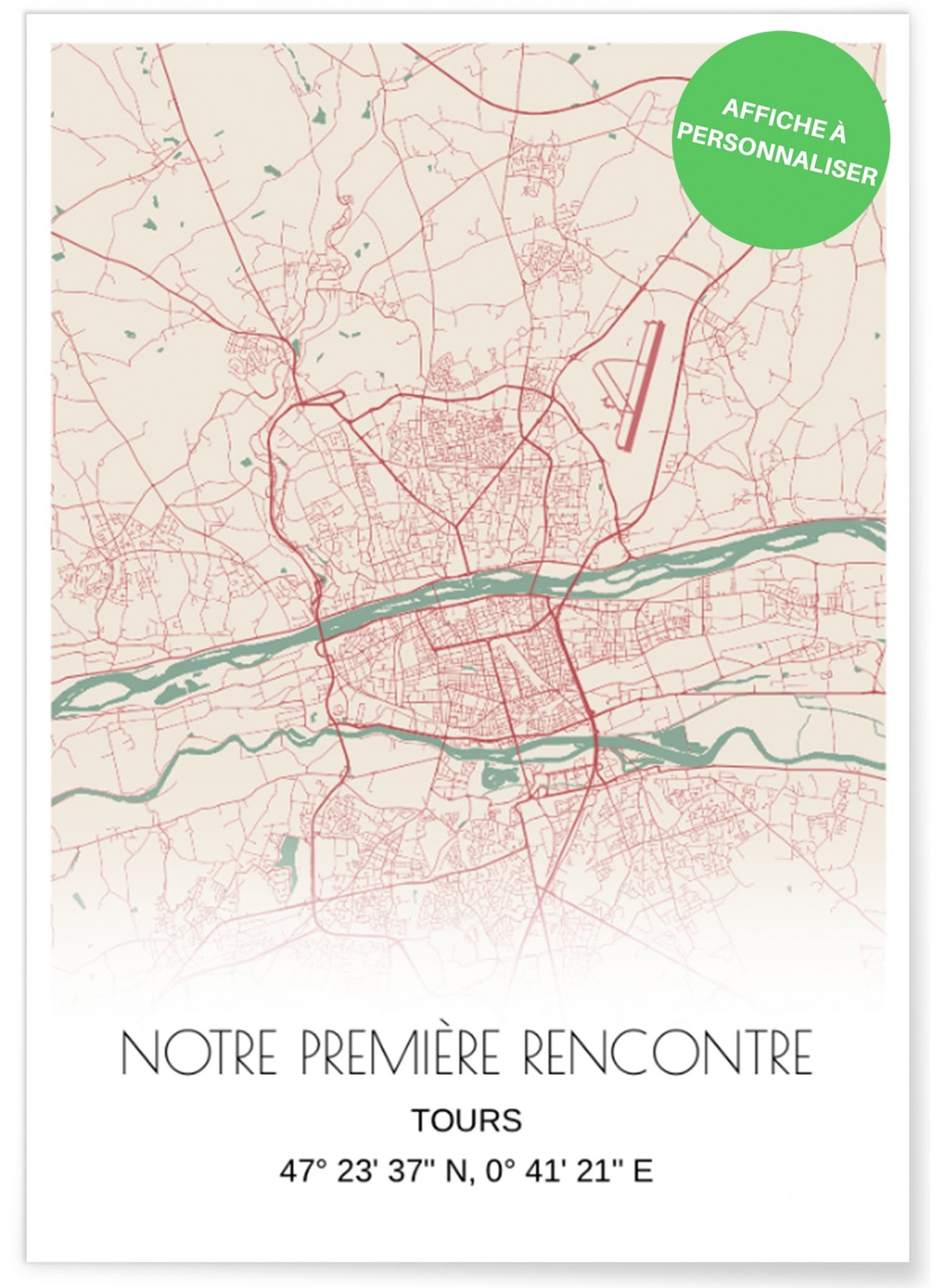 Affiche carte de ville : créez votre carte personnalisée | L’Afficherie