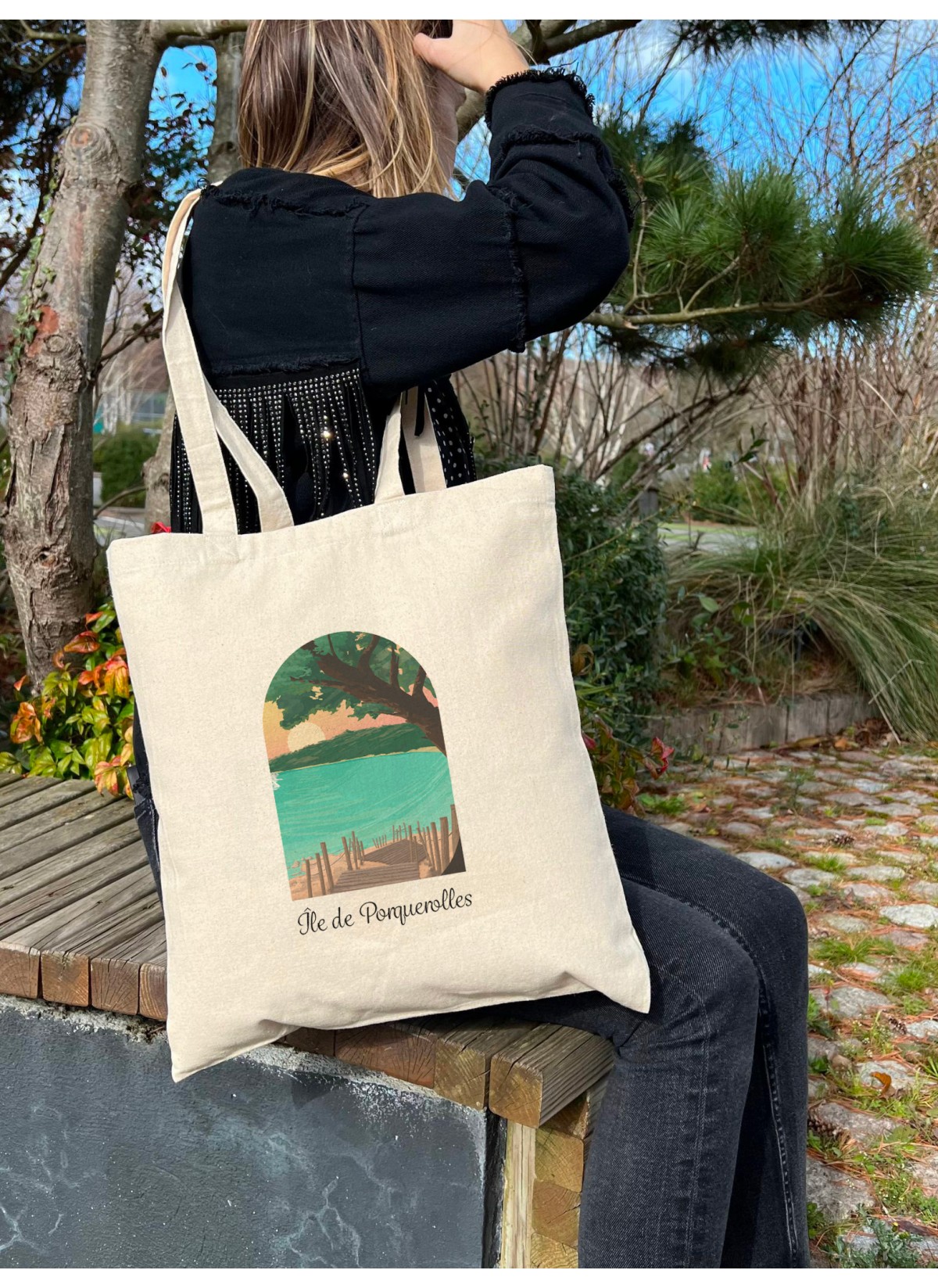 Tote Bag Île de Porquerolles, idée cadeau | L’Afficherie