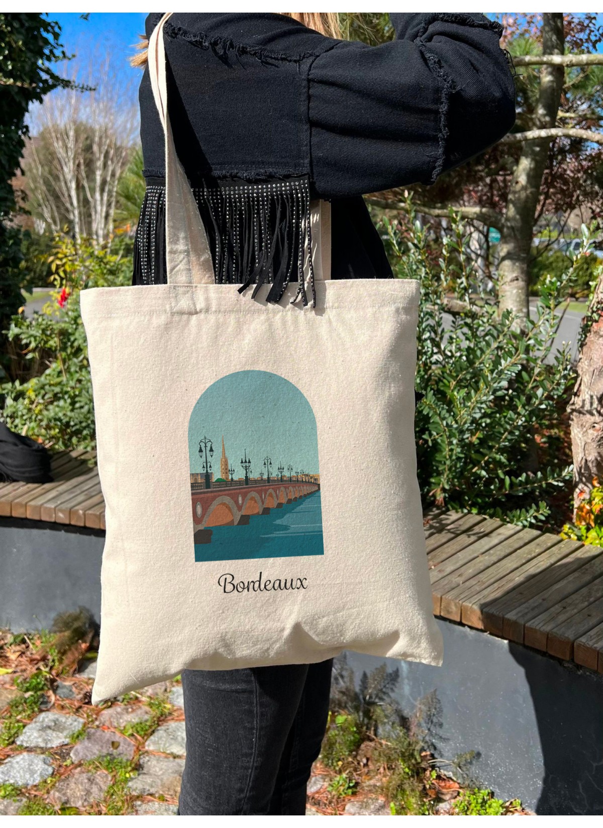 Tote Bag Bordeaux - Pont de pierre, idée cadeau | L’Afficherie