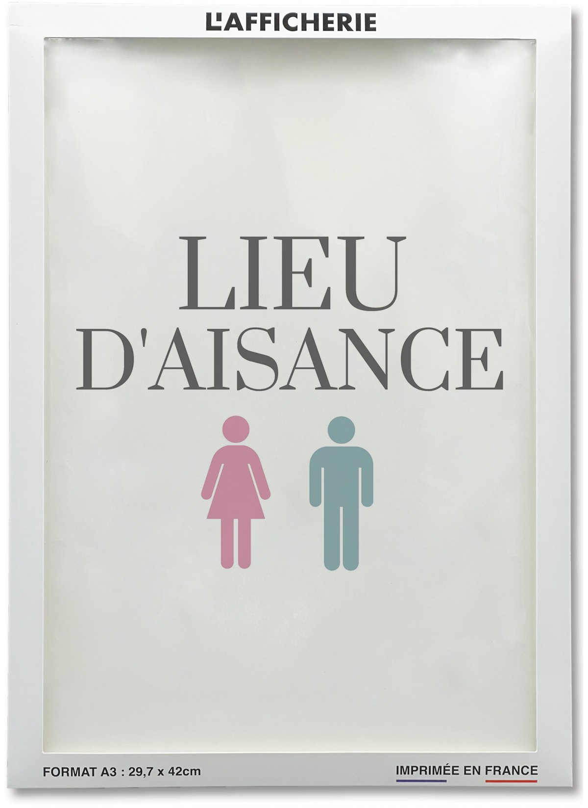 Affiche humoristique pour Toilettes, Lieu d'aisance  |  L’Afficherie