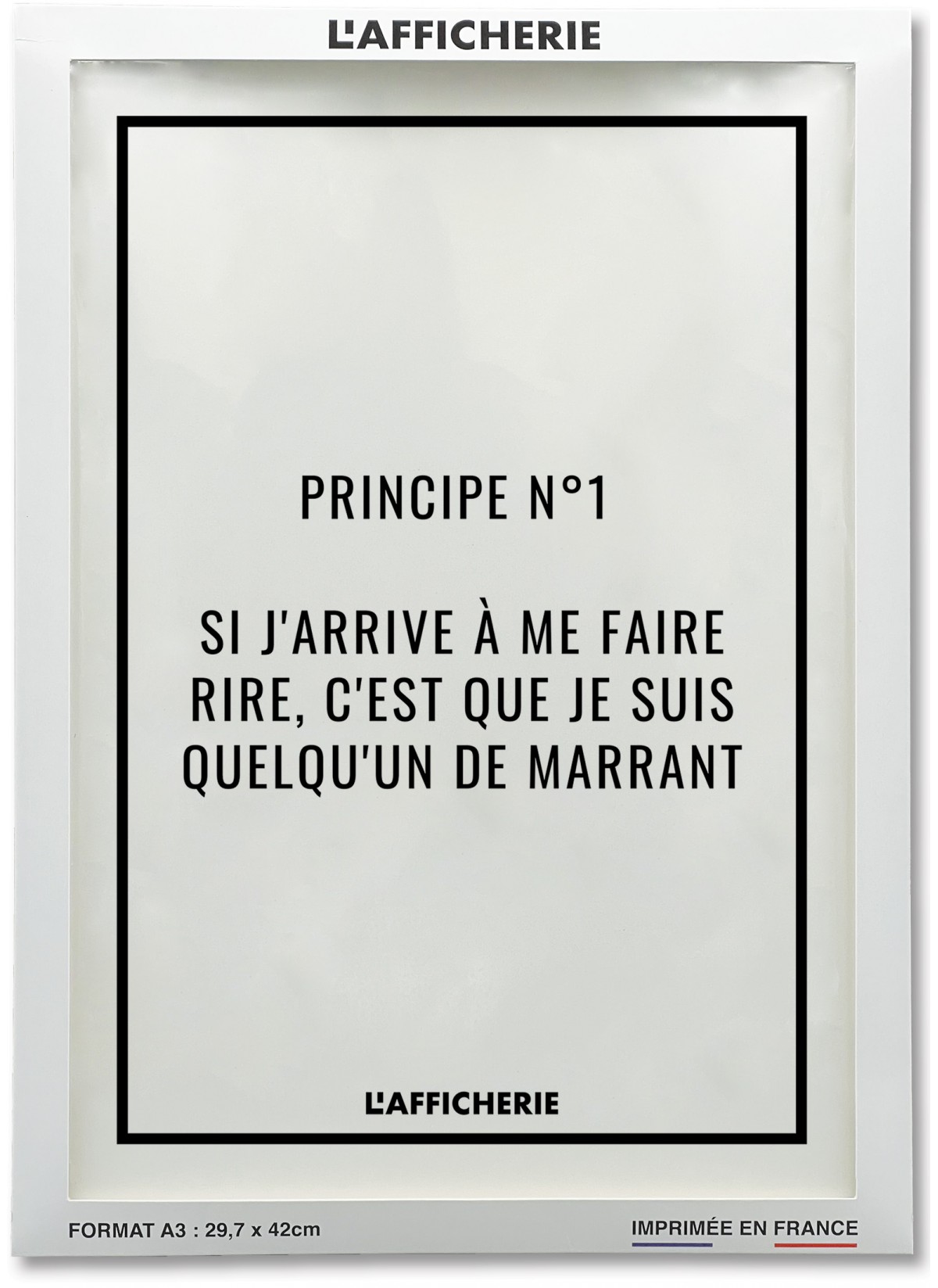 Principe n1 , Affiche Drole pour salon |  L’Afficherie